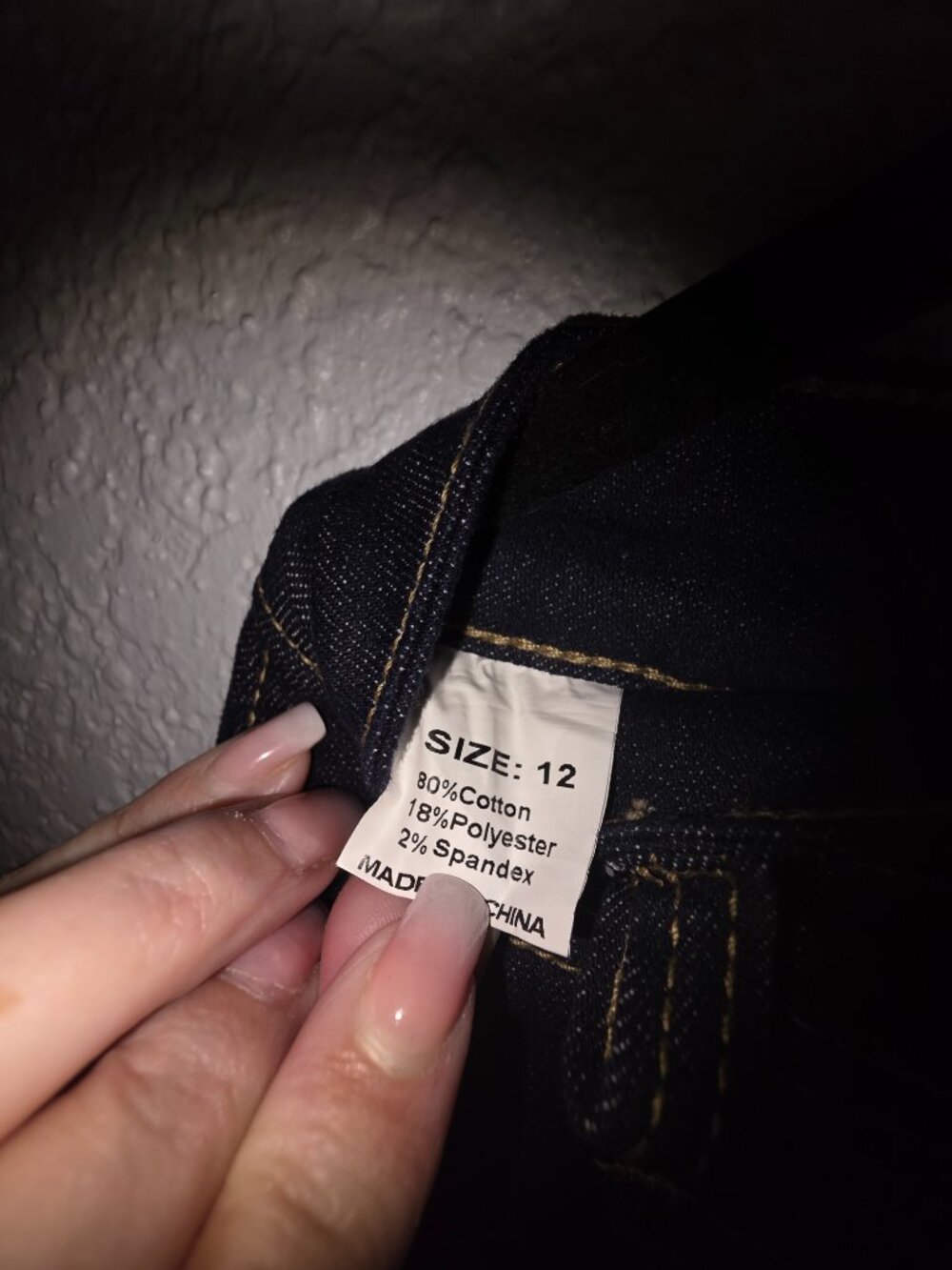Dark Wash Wide Leg Trouser Jeans โ Size 12 โ High Rise โ Stretch - Picture 4 of 9